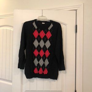 J Crew Factory Argyle Sweater